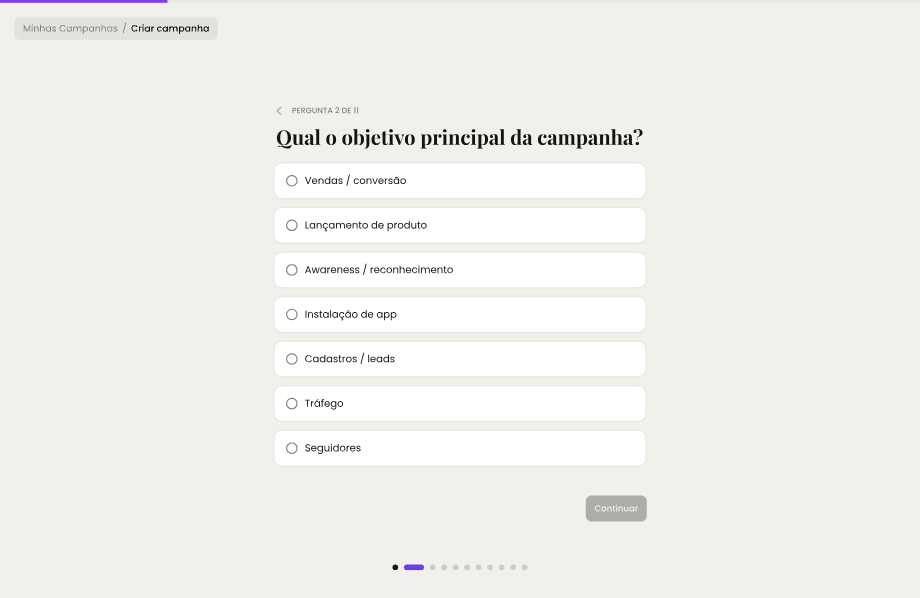 Campanha UGC publicada na plataforma